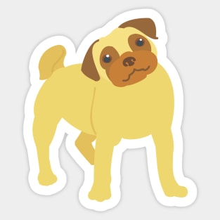 Adorable Pug Dog Sticker